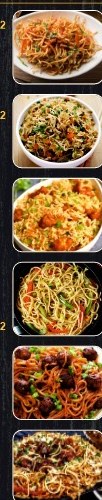 Chinese rice and noodle dishes from the Chowpati's menu