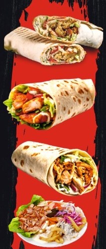 Chowpati's chicken shawarma selection